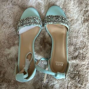 Beautiful brand new Kate whitcomb blue “diamond” low heel.